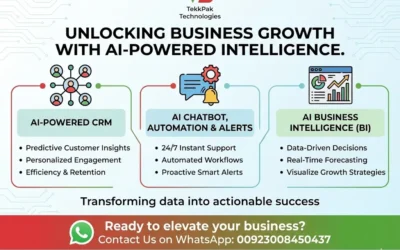 Unlock Business Growth with AI-Powered CRM, Chatbots & BI | TekkPak Technologies