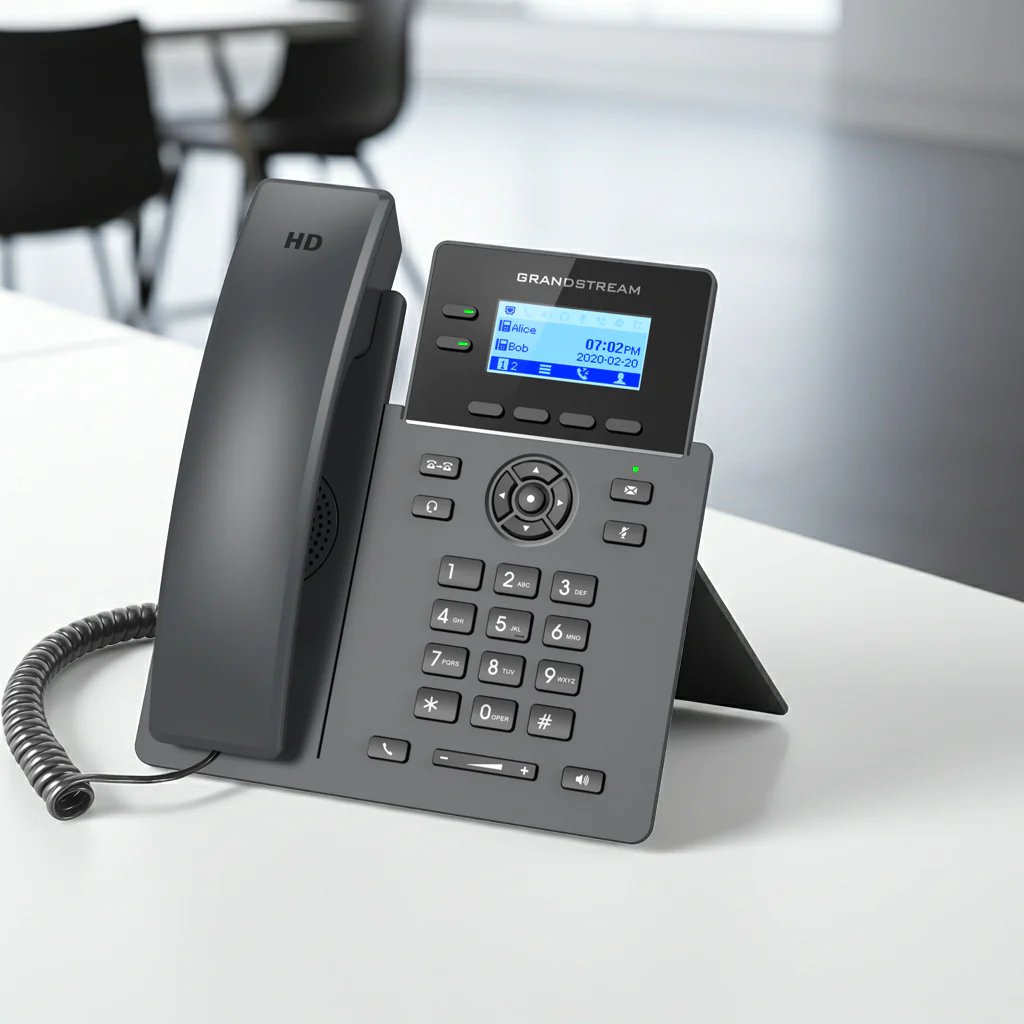 GRP2602 IP Phone security architecture showing encryption, authentication, and secure boot features