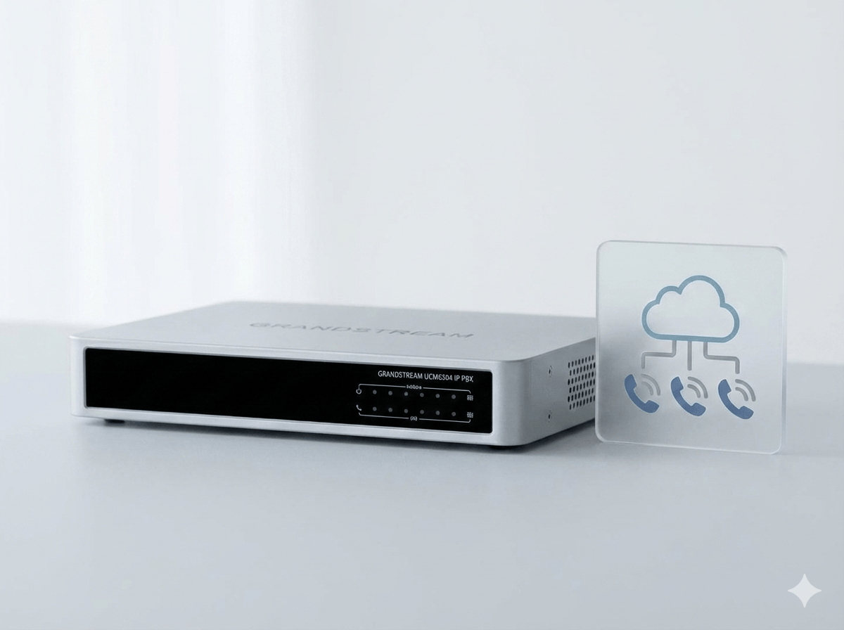 Grandstream Authorized Reseller in Pakistan IP PBX on a table