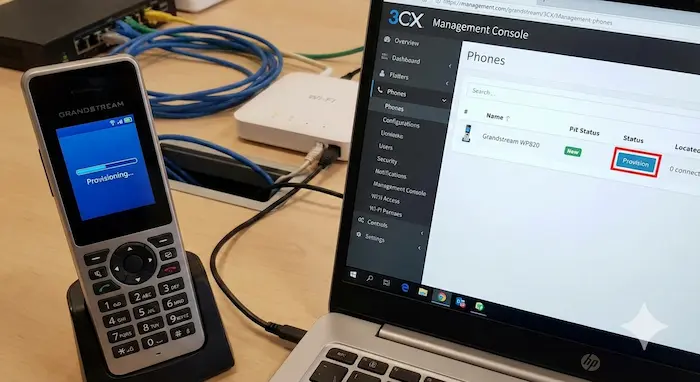 How to Provision WP820 on 3CX 1 Grandstream WP820 Enterprise Wi-Fi Phone โ how to provision on 3CX IP PBX