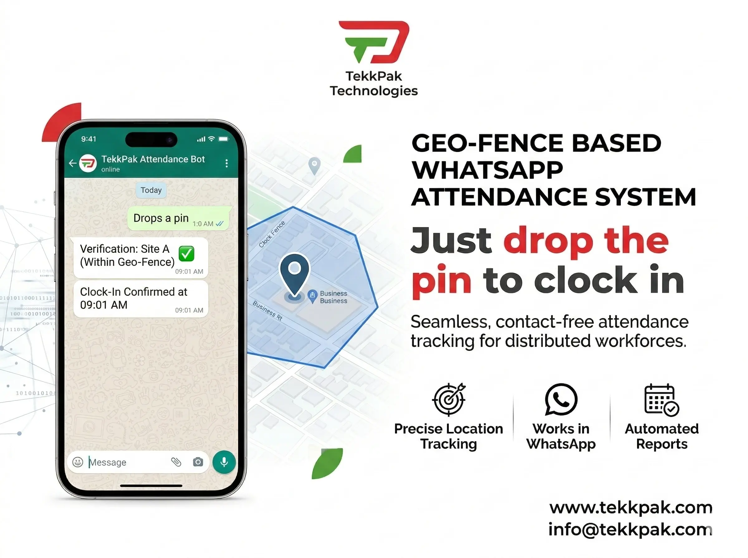 WhatsApp Business API Attendance and Clock-in Clock-Out Solution