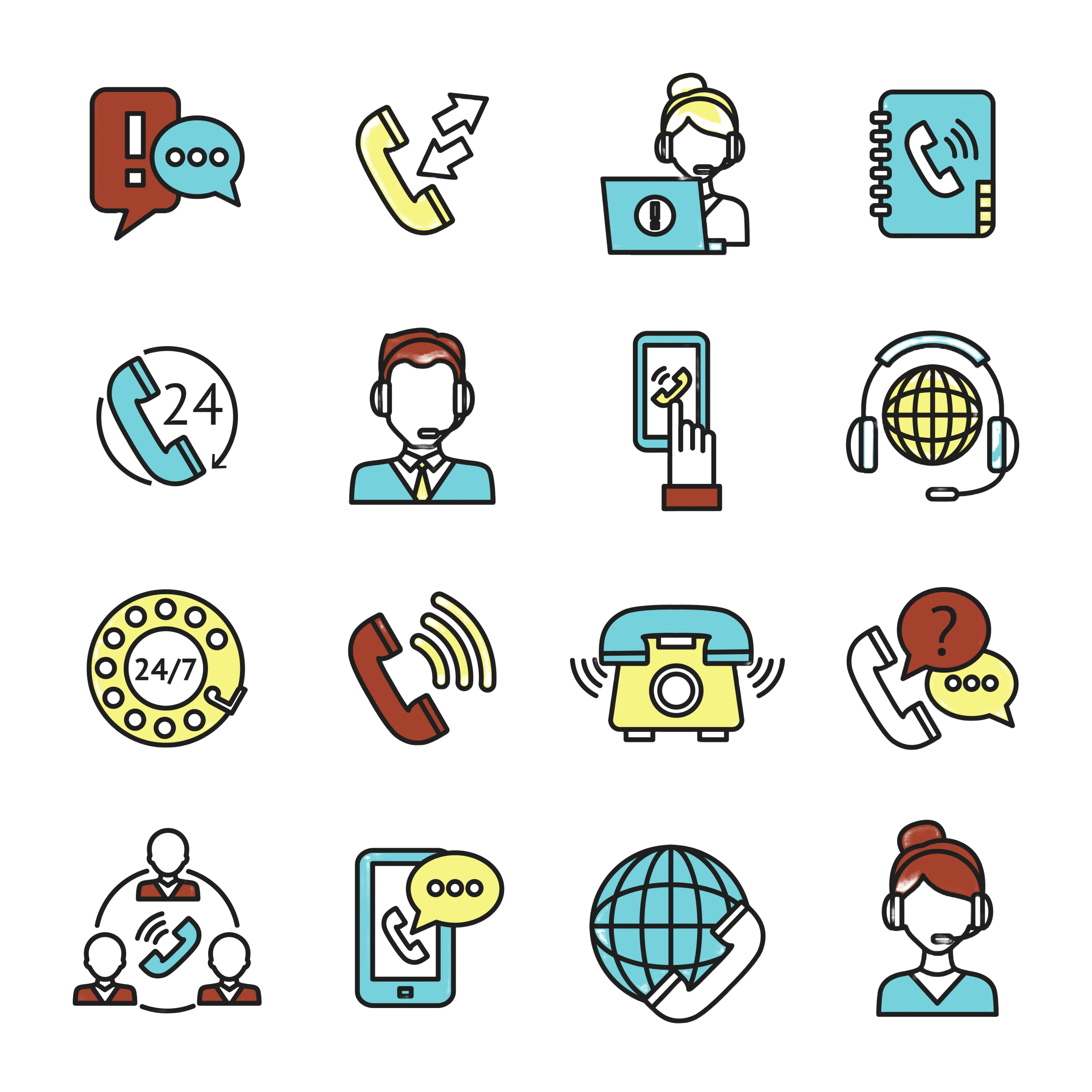 call center icons